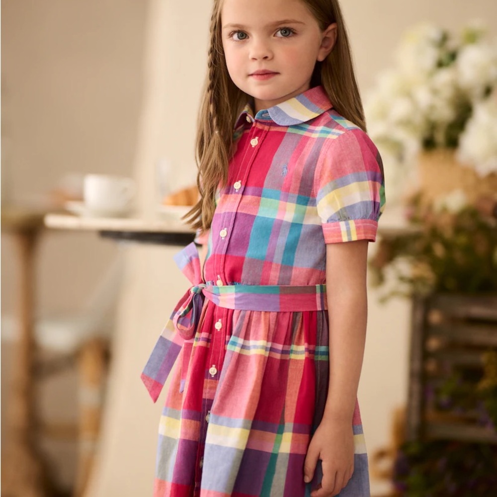 Ralph Lauren Colorful Plaid Dress for Kids